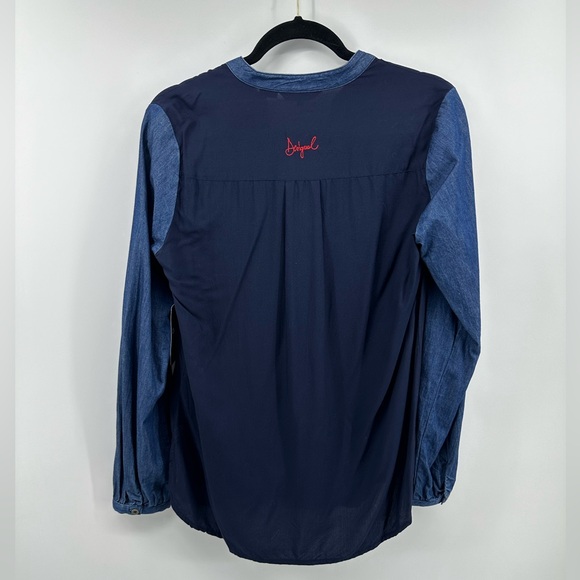 Desigual Made In India Embroidered Evil Eye Long Sleeve Top - Picture 7 of 8